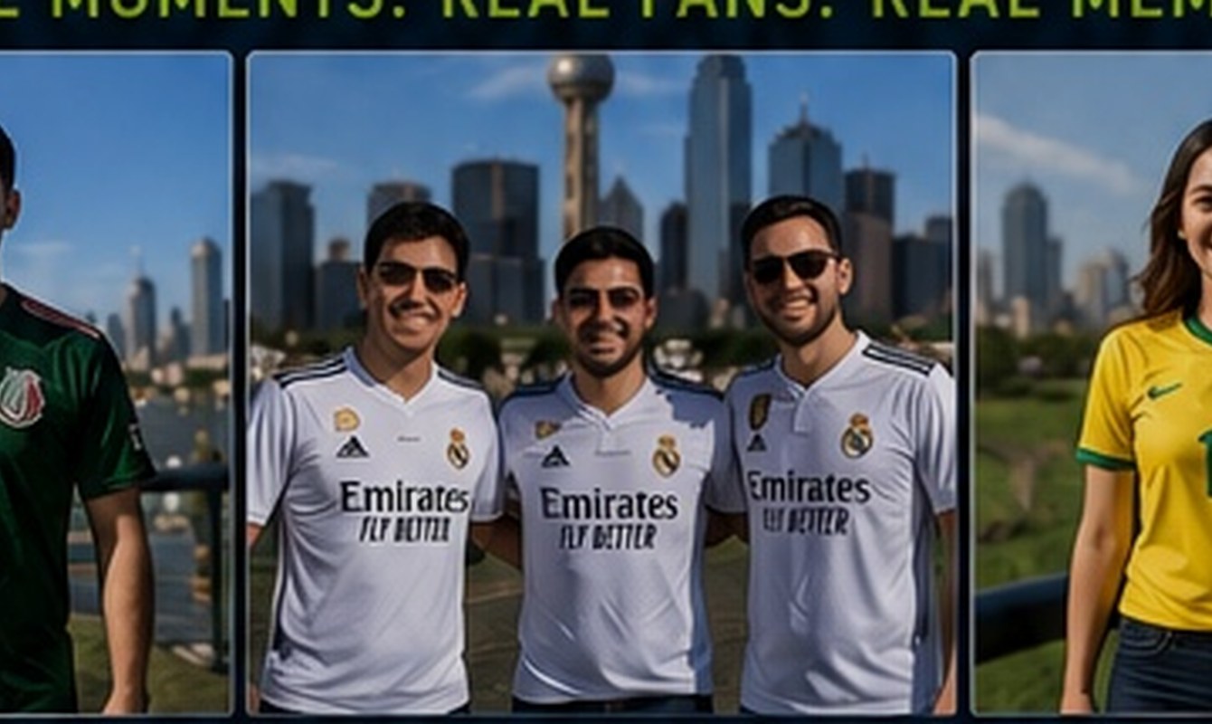Mock soccer fan photo examples